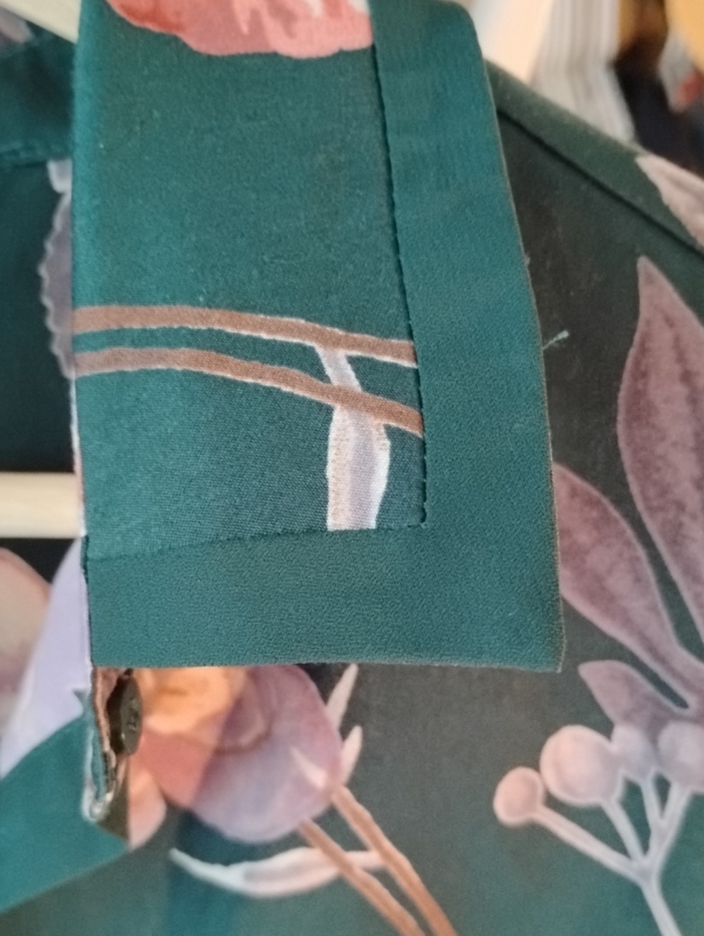 Tie-Waist Dark Green Shirt Dress With Ruffle Hem - Picture 5 of 11
